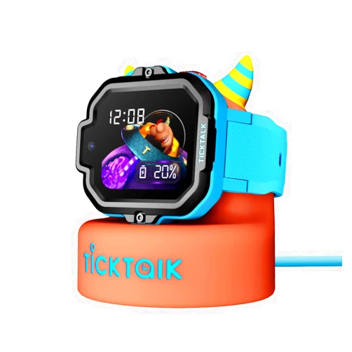 TickTalk 5 Cellular Kids Smart Watch (at&T's Network) with GPS Tracker & Video Calling and Power Base Bundle - Smart Watch for Kids with Parent Apps - Smart Watch for Kids 3+