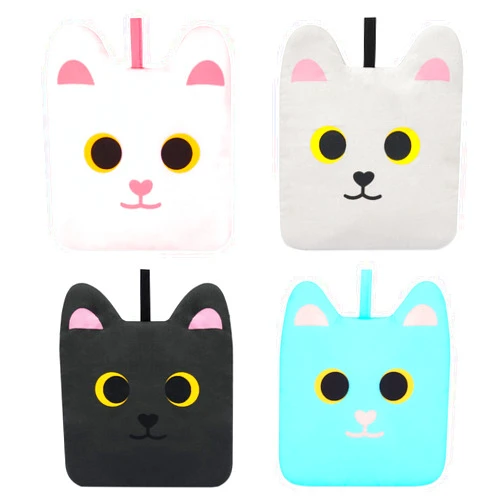 NIGOWAYS 4 Pack Pot Holders for Kitchen,Cute Hot Pads for Kitchen,Cat Design Heat Resistant Potholder,Oven Pot Holders with Hook,Potholders Sets for Cooking,Baking(4-Colors Cat)