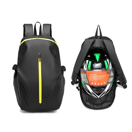 Zundo Motorcycle Helmet Backpack Large Capacity Waterproof Lightweight Storage Bag with Reflective Stripe (YELLOW), Helmetbag-000h