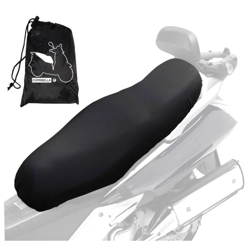 Auto Accessori Lupex Universal Waterproof Saddle Cover Size XL 95 x 48 cm, PU Leather Material, Saddle Cover Adaptable Scooter and Motorcycle, Black with Bag, Available in M L Maxi
