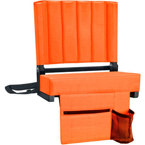 Buymoth Stadium Seat for Bleachers with Back Support Bleacher Seat w/Thick Cushion, Cup Holder, Carry Handle & Shoulder Strap for Outdoor Sports Events, Picnics, Beaches