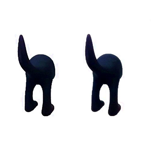 IKEA Bastis 2 Black Hooks for the Dog Cat Pet leashes hanger