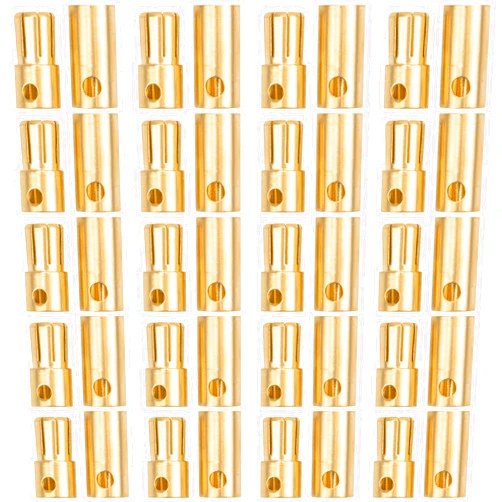 Vgoohobby 20Pairs Vgoohobby 6.5mm Bullet Connector RC Gold Plated 6.5 Banana Plug Male Female for DIY RC Lipo Battery ESC Motors