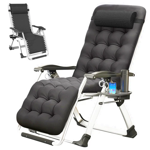 FICISOG [Upgraded] Adjustabe Zero Gravity Chair with Ergonomic Design, Portable Outdoor Folding Chaise Lounge Chair, Super Convenient and Durable, Supports up to 440lbs/200kg