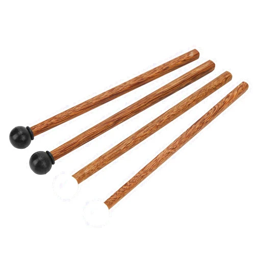 Tomotato 4Pcs Steel Tongue Drum Stick Mallets Rods Rubber Tongue Drum Mallet with Wood Handle Rubber Percussion Mallets Xylophone Mallet Drumstick Percussion Instrument Parts, 6.5 Inch