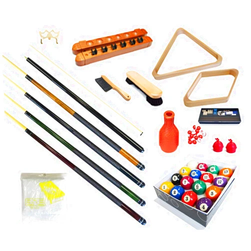 HAN'S DELTA Pool Table - Premium Billiard 32 Pieces Accessory Kit - Pool Cue Sticks Bridge Ball Sets