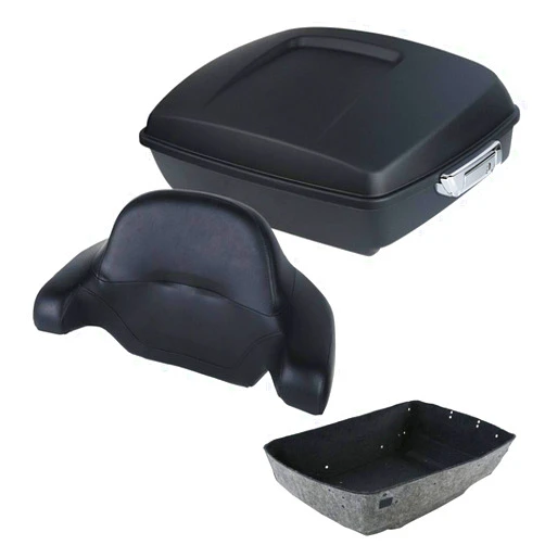 XFMT Matt Black Chopped Tour Pack Trunk W/Backrest Compatible with Harley Touring FLHR FLHX FLHXS FLHRSE6 FLHXSE FLTRX FLTRXS 2014-2023