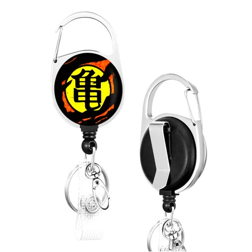 TJIUSI Anime Dragon Badge Reel Holder Retractable with 360° Swivel Clip Funny Cool Anime ID Badge Holder Retractable with Belt Clip and Key Ring for Office Nurse Doctor Teacher
