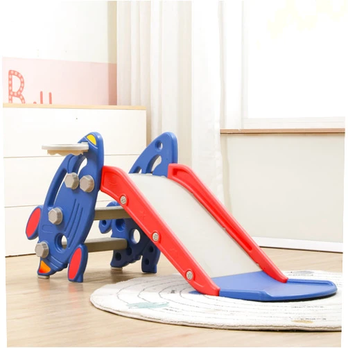 QUIIKM 3 in 1 Toddler Slide Baby Slide Climber Foldable Slide with Basketball Hoop, Indoor Slide for Toddlers Indoor Outdoor Slide