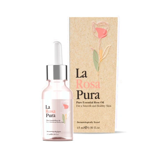 La rosa pura Pure Essential Rose Oil – 100% Organic, Cold-Pressed, Anti-Aging Elixir for Face & Body – Rejuvenates Skin, Reduces Fine Lines & Wrinkles, Promotes Relaxation, Natural Aromatherapy, 1oz