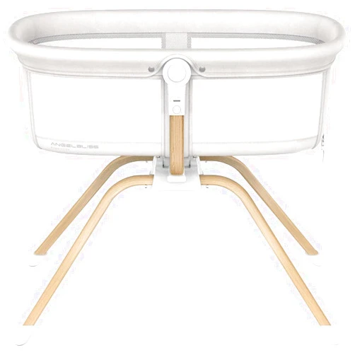 ANGELBLISS 3 in 1 Rocking Bassinet & Baby Bassinet Bedside Sleeper, One-Second Convert Travel Portable Bassinet Newborn Baby (White)