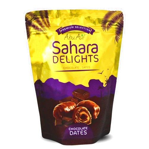 Generic Abu Auf Semi Dry Dates Without Seed Coated With Chocolate Sahara Delights Delicious Finest Natural Tamr Free From Genetically Modified Fresh Kosher Halal (1 Pack = 10.58 oz / 300 gm)