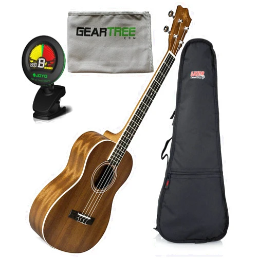 Lanikai MA-B Mahogany Baritone Ukulele w/Gig Bag, Geartree Cloth, and Tuner
