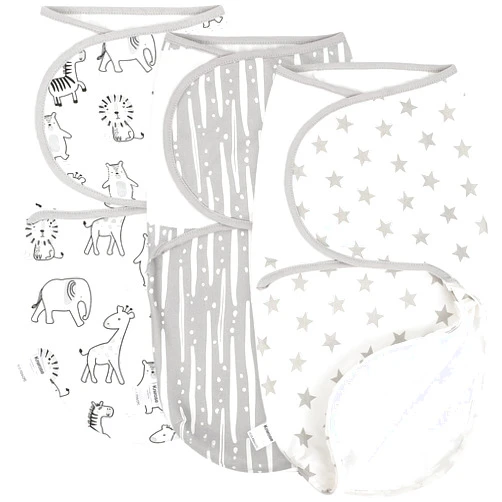 Knirose Noiseless Patented-Velcro Baby Infant Wrap Swaddle Blankets for Newborn Baby Boys Girls 0-3 Months, Wearable Swaddle Sleep Sacks Easy Diaper Changing Sleeping Bag with Zipper