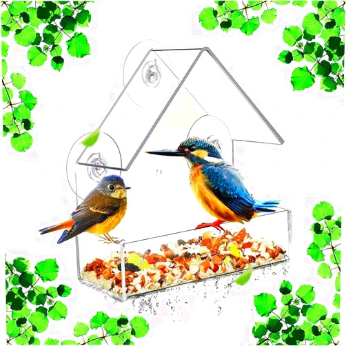 Forfuture-go Bird Feeder Birds House for Outdoor, Window Bird Feeder with Strong Suction Cups for Wild Birds, Cardinal, Bluebird