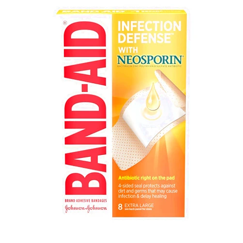 BAND-AID with Neosporin Bandages Extra Large All One Size 8 Each (Pack of 5)