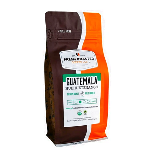 Fresh Roasted Coffee, Organic Guatemala Huehuetenango | 12 oz | Single Origin | Medium Roast | Mold & Mycotoxin Tested, Kosher | Whole Bean
