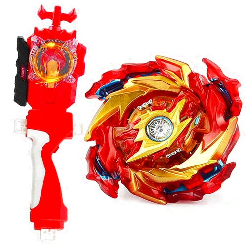 SUPERBLADE Blade Toy Set Battling Game Toys Sparking Launcher Grip Bey Battling Top Burst Super King Booster B-174-01 Hyperion Burn Left and Right Launcher Play Blades Game Toy Set Gift for Boys 8-12+