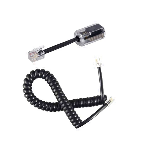 YIENFBEV Telephone Handset Cord Detangler 1 Set, 1 Pack 360 Degree Rotating/Anti-Tangle Landline Cable and 1 Pack Telephone Handset Cord 7.5 Foot Uncoiled (1.2 Foot Coiled)