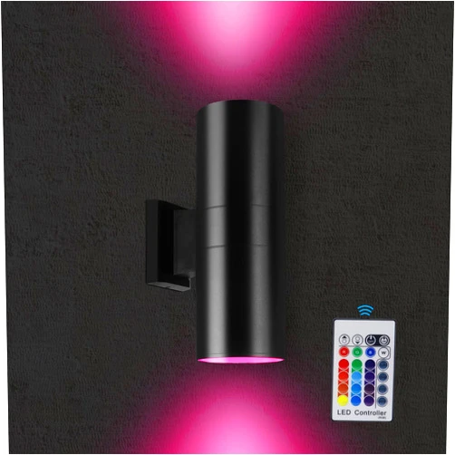 Yasotek Up and Down Lights Outdoor, 48W 4800LM Exterior RGBW Wall Source for Garage, Front Door, Patio, Terrace, Hallway, Porch, Post,