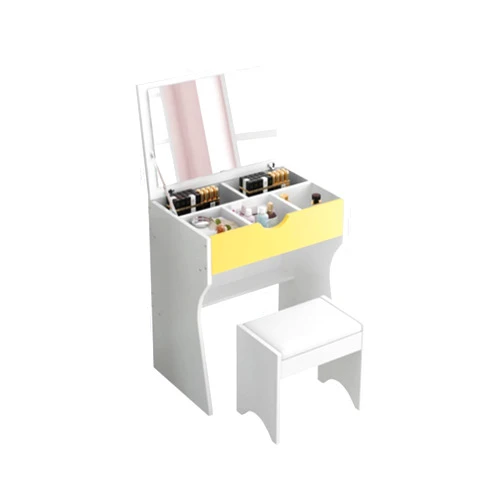 UsmAsk Simple Nordic Style Home Bedroom Girl Multifunctional with with Makeup Stool Dressing Table Makeup Cabinet EAN EAN