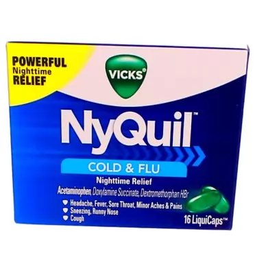 Vicks Nyquil Liquicaps 16ct DXM Size 16ct Nyquil Liquicaps 16ct