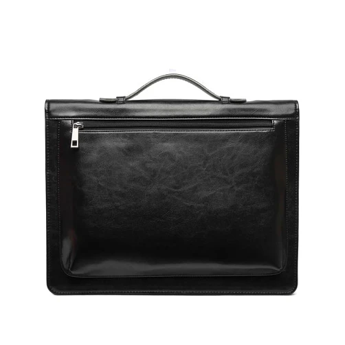 Geslun Vegan Leather Portfolio Binder, Padfolio with Clip and Handle, Zippered Folio Organizer with A4 Notebook Holder for Women and Men, Black