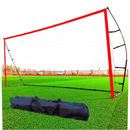 Seliyoo Portable Soccer Goal for Teens and Adults - 12 x 6 FT Soccer Net for Backyard - Foldable Steel Base- Quick Set Up - Soccer Training Equipment with Carrying Bag -Single Goal