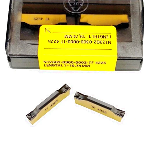 LYMFE Turning Tool,Hard Alloy External Turning Tool 10PCS N123G2-0200 N123G2-0300 N123G2-0400 CR1125 TF4225 Hard Alloy External Turning Tool Milling Cutter Lathe Cutting Tool(N123G2-0300 TF4225)