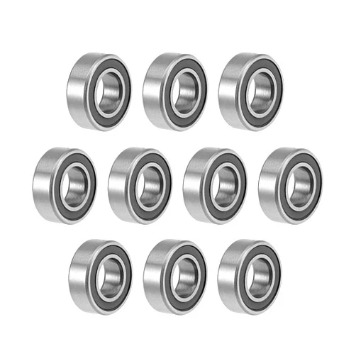 uxcell MR126-2RS Deep Groove Ball Bearings 6mm Inner Dia 12mm OD 4mm Bore Double Sealed Chrome Steel Z2 10pcs
