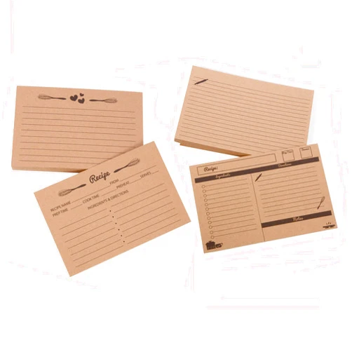 Soykay 80 Count Recipe Cards 4x6 Inches, Thick Craft Paper Blank Double Sided, Classic Style, for Barbecues, Bridal Showers, or Housewarming Parties (2 Designs 40pcs each)