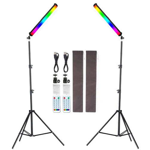 ITOTIN RGB Led Video Light Wand Stick, 360° Full Color Portable Studio Handheld Photography Lighting Wand 5000mAh Rechargeable Battery & Magnet with 27