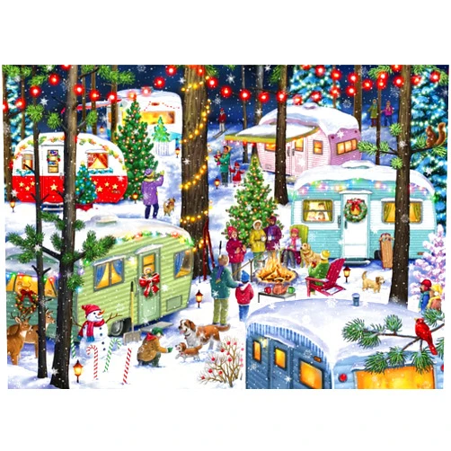 Vermont Christmas Company Camping for Christmas Jigsaw Puzzle 1000 Piece
