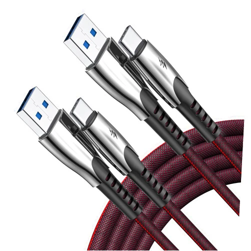 AINOPE USB 3.0 Type C Cable, [2Pack 6.6FT+6.6FT] USB C Charging Cable QC3.0 Fast Charge, USB 3.0 5Gbps Data Sync USB-A to USB-C Cord Compatible with Galaxy S10 S9 S8 Plus S21, Note 10 9 8, LG