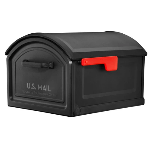 Architectural Mailboxes BILT CRE8 Plastic Post Mount Mailbox, Compatibility Code F, 950050B-10, Black, Extra Large Capacity