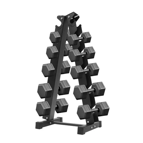 DYRABREST 6-Tier Dumbbell Weight Rack, Multilevel Weight Storage Organizer, Compact A-Frame Home Gym Space Saver 40