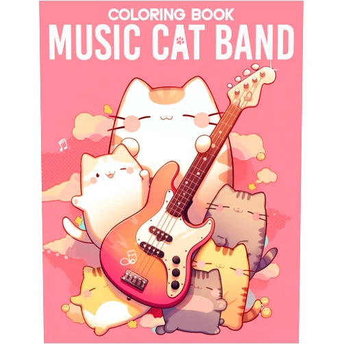 Madiha Clayton Music Cat Band Coloring Book: Jazzy Feline Performers Coloring Pages with Charming Cats Illustrations for Teens and Adults Stress Relief and Creativity