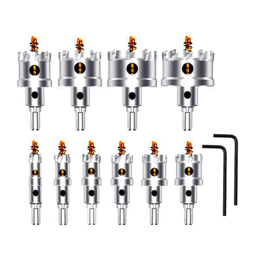 GMTOOLS 12Pcs TCT Hole Saw Kit for Hard Metal, 5/8