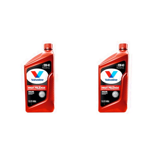 Valvoline High Mileage with MaxLife Technology SAE 10W-40 Synthetic Blend Motor Oil 1 QT (Pack of 2)