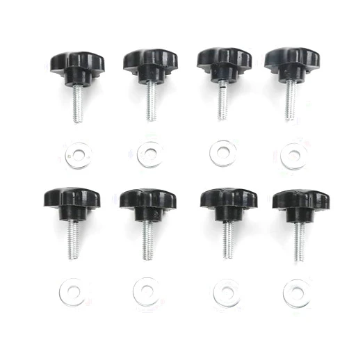 LEESENEVO Quick Removal Fastener Thumb Screws Nuts Yj Jk Accessories ABS+Metal Left Right Upper 16 Pieces/Set for Jeep for Wrangler 2007-2016 Black QRFTSNFJWYTJA