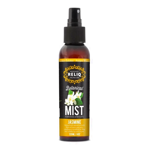 RELIQ Aroma SPA Jasmine Botanical Mist cologne for Dogs and Cats. Spray on The coat after bath to give your dog a clean & fresh smell. Infused with natural extracts, calming and comforting your pets.