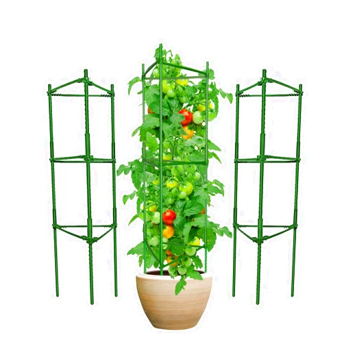 LYUKL Tomato cage 3pcs,for Tomato Plant Stakes Support and Vertical Climbing Plants,with 20pcs Twist Tie(Upto 55 inches)