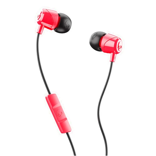 Skullcandy Jib In-Ear Wired Earbuds, Noise Isolating, Microphone, Works with Bluetooth Devices and Computers - Red