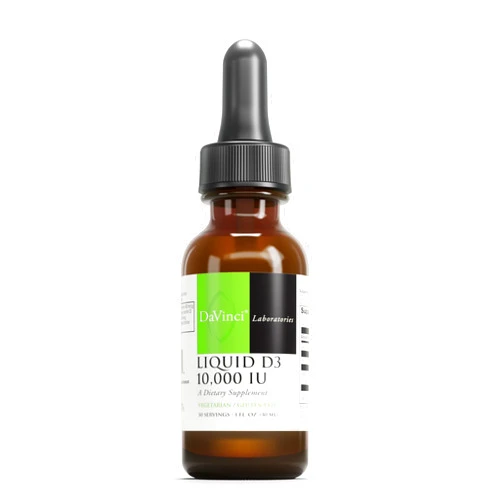 DAVINCI Labs Liquid D3 10,000 IU - Helps Support Bone Health, Immune Support & Heart Health with Vitamin D3 - Gluten Free & Vegetarian - 1 Fl Oz (30 Servings)
