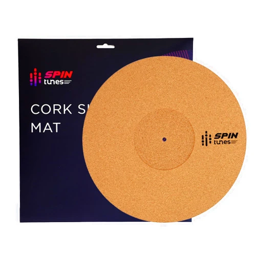 Spin Tunes Cork Turntable Mat by SpinTunes, Record Player Mat for Vinyl LP Records, 3mm Thick Turntable Slipmat for Better Sound Support, Antistatic Premium Slipmat
