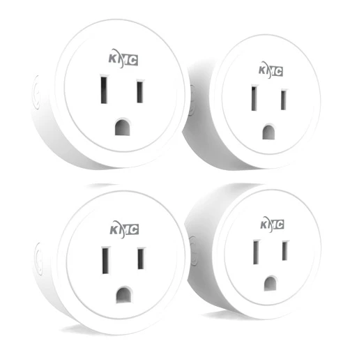 KMC Smart Plug Mini 4-Pack, Wi-Fi Outlets for Smart Home, Remote Control Lights and Devices from Anywhere, No Hub Required, ETL Certified, Works with Alexa and Google Home