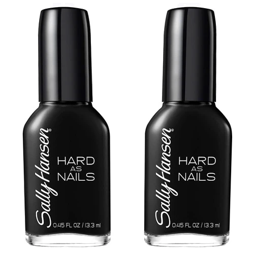 Sally Hansen Hard as Nails Color, Black Heart, 0.45 Fluid Ounce (Pack of 2)