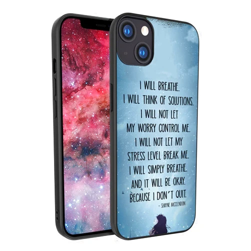 TMOYSENP I Will Think of Solutions Inspirational Quotes Rubber Phone Case for iPhone 15 14 13 12 11 Pro Max Samsung Galaxy S23 S22 S21 S20 FE Ultra Plus A14 A54 A03S A53 Moto Pixel