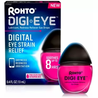 The Mentholatum Co, Inc. Rohto Digi-Eye Cooling Eye Drops for Digital Eye Strain, 2 Count 0.4 Fl Oz (Pack of 2)