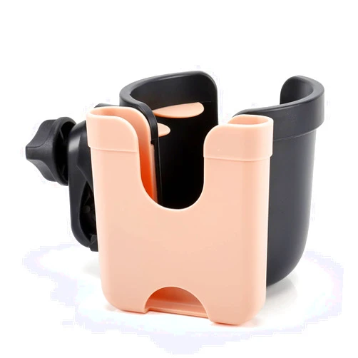 Accmor Stroller Cup Holder with Phone Holder, Bike Cup Holder, Universal Cup Holder for Uppababy Nuna Doona Strollers, 2-in-1 Cup Phone Holder for Stroller, Bike, Wheelchair, Walker, Scooter